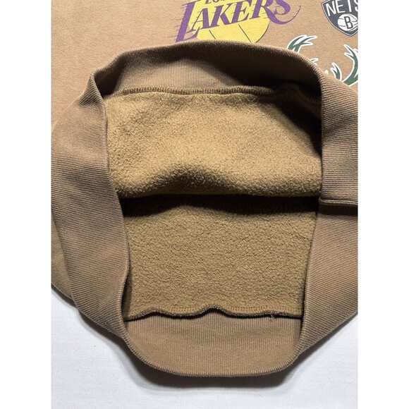 Hollister NBA Pullover Hoodie All Over Team Logos Basketball Brown Mens Small - Picture 4 of 11